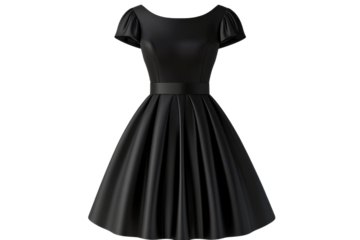 Elegant black dress with classic style details