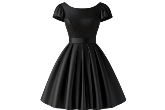 Elegant black dress with classic style details
