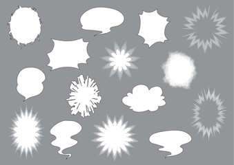 漫画風ふきだしセット