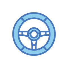 Fototapeta premium Stylish Steering Wheel Icon for Modern Cars