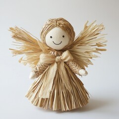 Handmade Straw Angel Doll