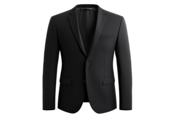 Classic black suit jacket for formal occasions