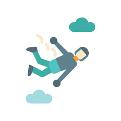 Naklejka premium Dynamic Skydiving Icon for Thrill Seekers