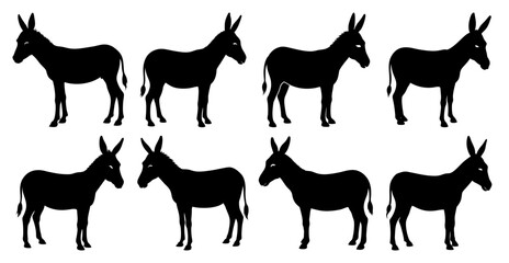 Donkey Silhouette Bundle for Wildlife and Farm Animal Design