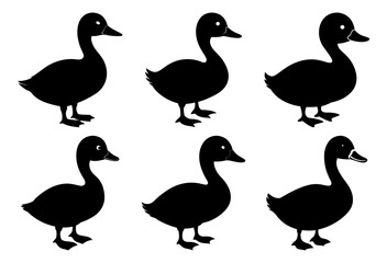 Duckling Silhouette Bundle for Wildlife and Bird Design