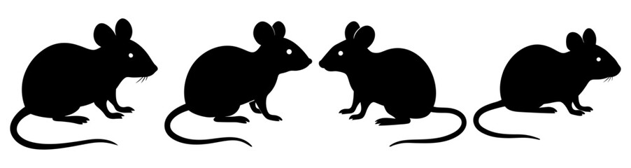 Mouse Silhouette Bundle for Animal and Wildlife Designs