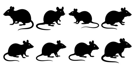 Rat Silhouette Bundle for Animal and Wildlife Designs