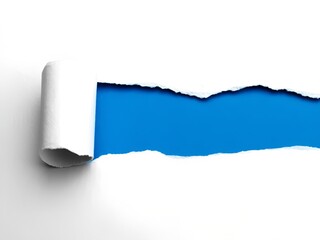 Generated image. textura papel blanco rasgado roto torn paper blue