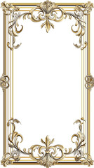 ダマスクデザインゴールドフレーム
