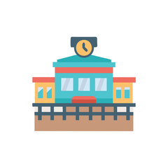 Obraz premium Distinctive Railway Station Icon for Branding Use