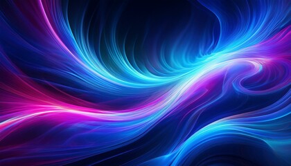 Generated image. High-resolution abstract image featuring dynamic waves of glowing energy