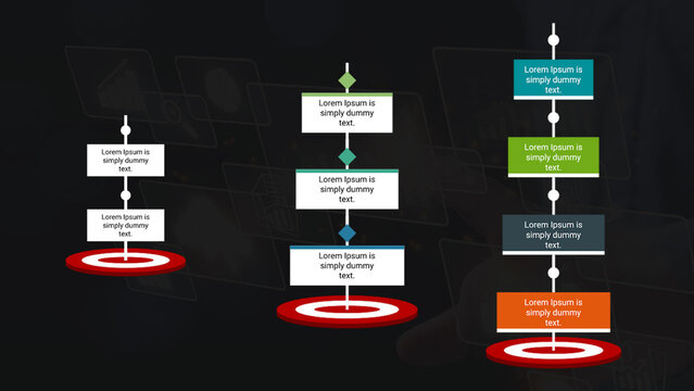 Vertical Milestones With Target Graphic