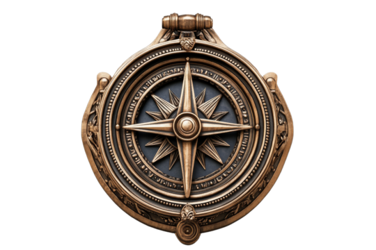 Intricate compass design for navigation