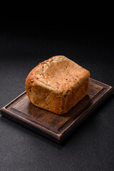 Brown bread with grains and seeds