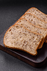 Brown bread with grains and seeds