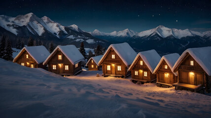 Cozy Winter Village in the Valley