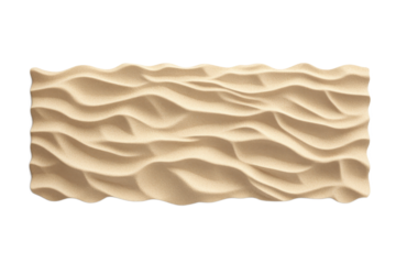 Sand pattern creates waves on a beach surface