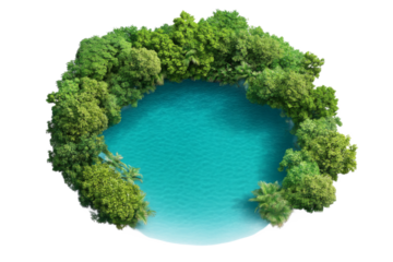 Tropical oasis with turquoise waters