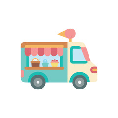  Ice Cream Truck Icon for Mobile Desserts