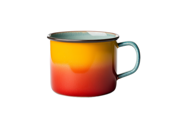 Vibrant mug with a gradient of warm colors