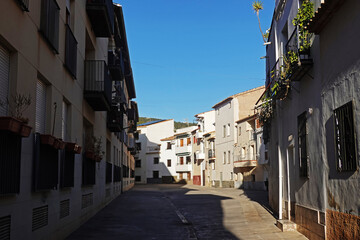 An old street in Finestrat village,  near Benidorm, Spain  