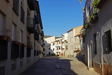 An old street in Finestrat village,  near Benidorm, Spain  