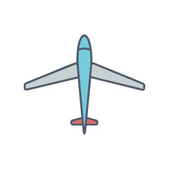  Vector Icon of Glider Plane for Flying