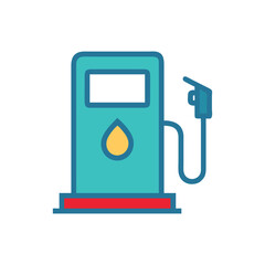  Stylized Gasoline Pump Icon for Refueling