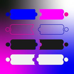 A set of text boxes. Can be used in graphic design. Chat, chat box, comment, communication conversation, dialogue, frame, message box