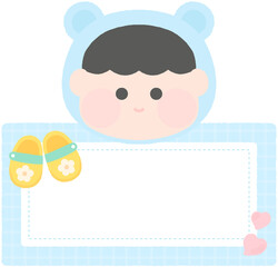 유치원 어린이집 신발장 이름표 일러스트