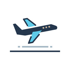  Stylized Flight Takeoff Icon for Aviation