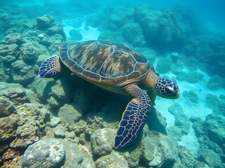 Chelonia mydas -Green sea turtle from the island of Cyprus