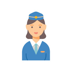  Vector Icon of Flight Attendant for Airlines