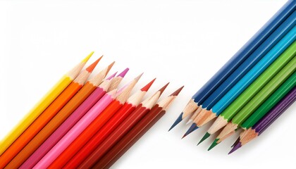 Color pencils isolated on white background.