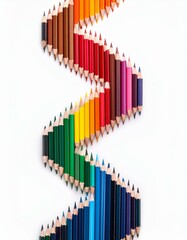 Color pencils isolated on white background.