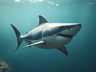 Obraz premium Small Fish with Ambitions of a Big Shark - Business Concept