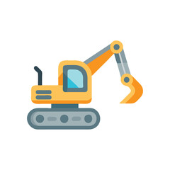 Naklejka premium Excavator Icon for Heavy-Duty Construction