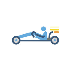  Stylized Drag Racer Icon for Motorsports