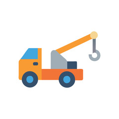  Vector Icon of Industrial Crane Truck