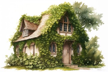 Fototapeta premium Cottage architecture building outdoors.