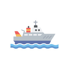 Obraz premium Coast Guard Ship Icon for Marine Safety