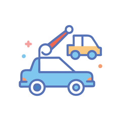 Vector Icon of Car Towing Service