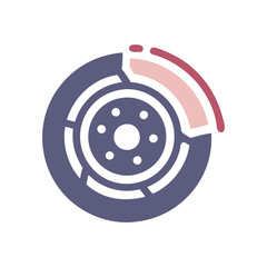 Vector Icon of Car Brake System