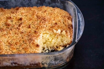 Traditional cuca with farofa. The most traditional Brazilian cuca © Adilson