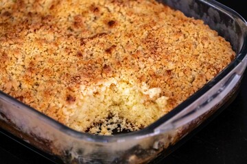 Traditional cuca with farofa. The most traditional Brazilian cuca © Adilson