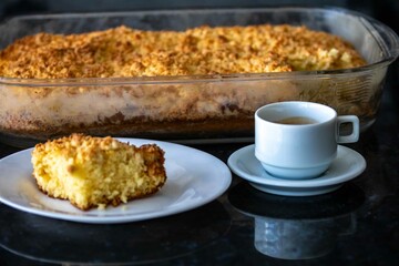 Traditional cuca with farofa. The most traditional Brazilian cuca © Adilson