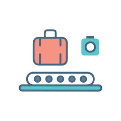  Vector Icon of Airport Baggage Claim
