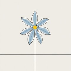 Obraz premium Minimalist Flower Tile