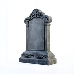 Gray gravestone isolated