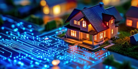 house on electrical circuitry yard 